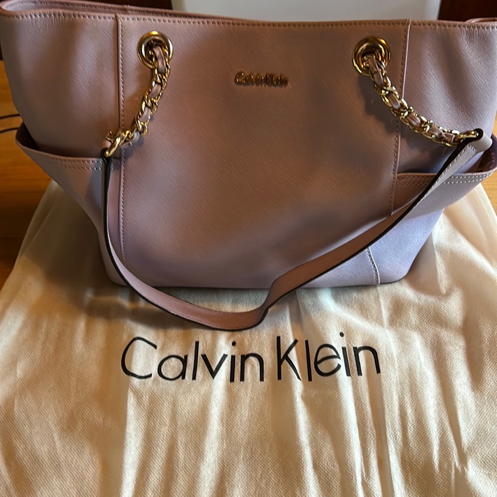 Calvin Klein leather pocketbook complete with dust bag and colorful wallet - Picture 1 of 2